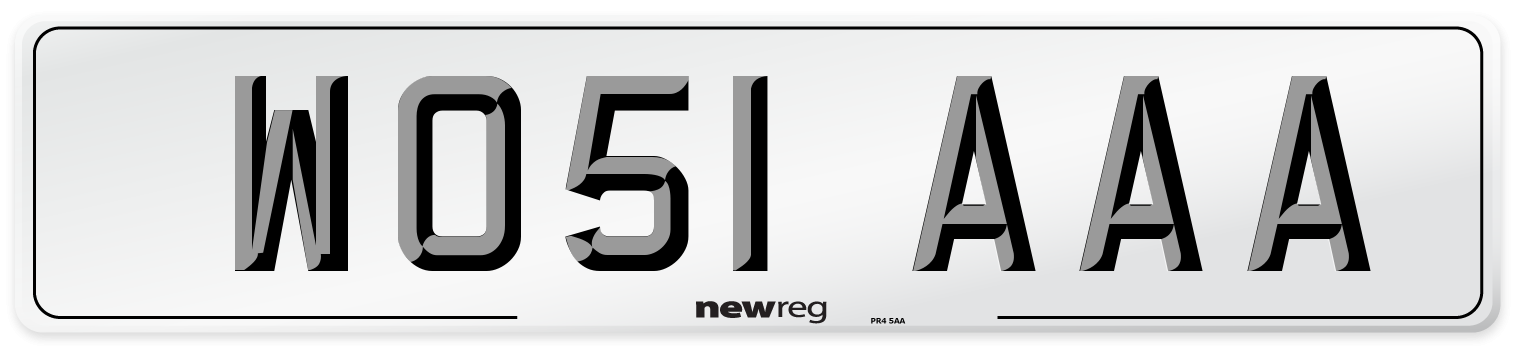 WO51 AAA Number Plate from New Reg